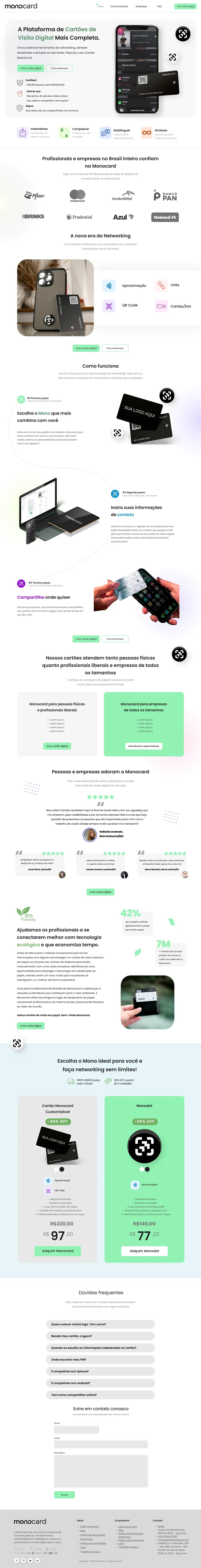 Página do site Monocard, criado pela Terra Studio